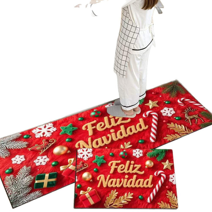 Festive Christmas Themed Kitchen Mat Kalsten
