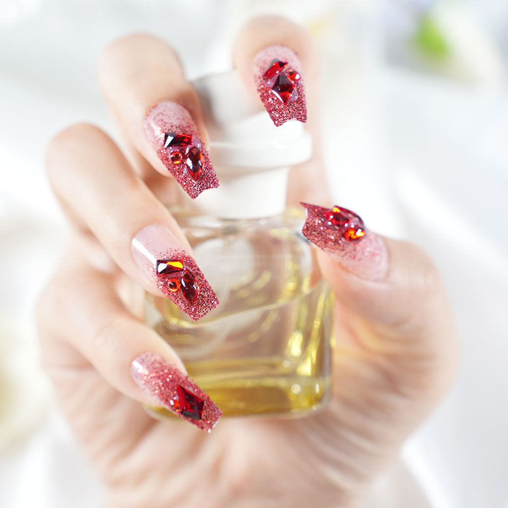 Glamorous Rhinestone Press-On Nail Set Kalsten