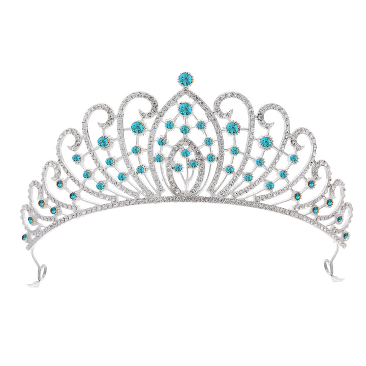Ladies Elegant Rhinestone Tiara with Floral Details Kalsten