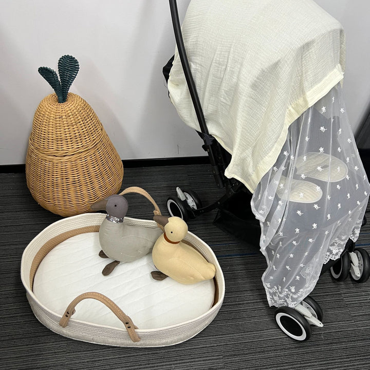 Handmade Organic Linen Bunny Doll with Long Limbs