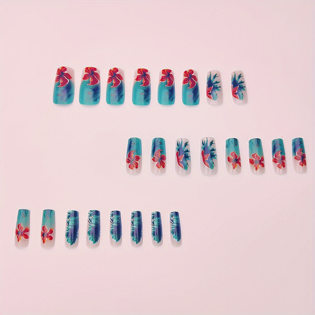Floral Design Gel Nail Art Kalsten
