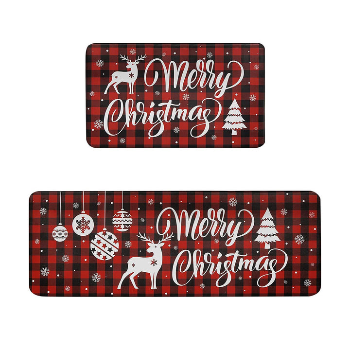Playful Holiday-Themed Kitchen Mat Set Kalsten