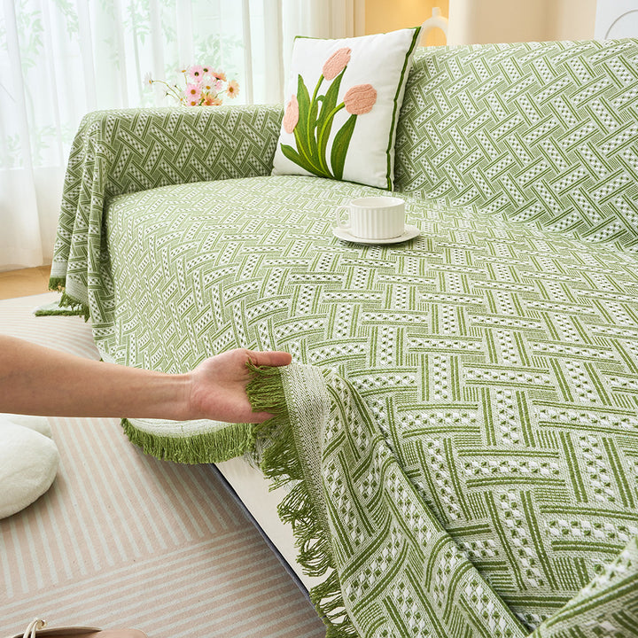 Textured Woven Sofa Throw Blanket