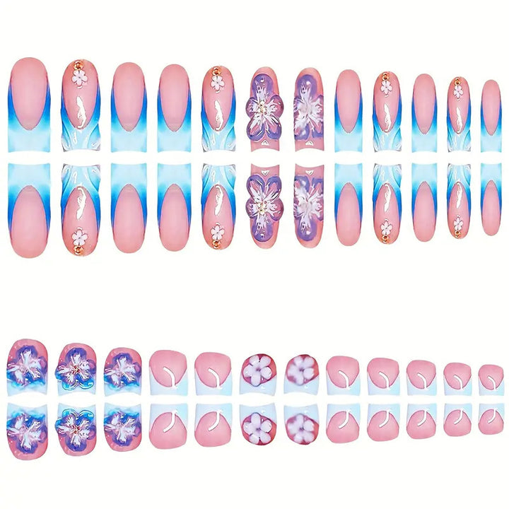 Floral-Inspired Press-On Nail Art Kalsten