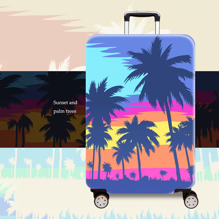 Women's Hard Shell Suitcase with Tropical Vacation Design Kalsten