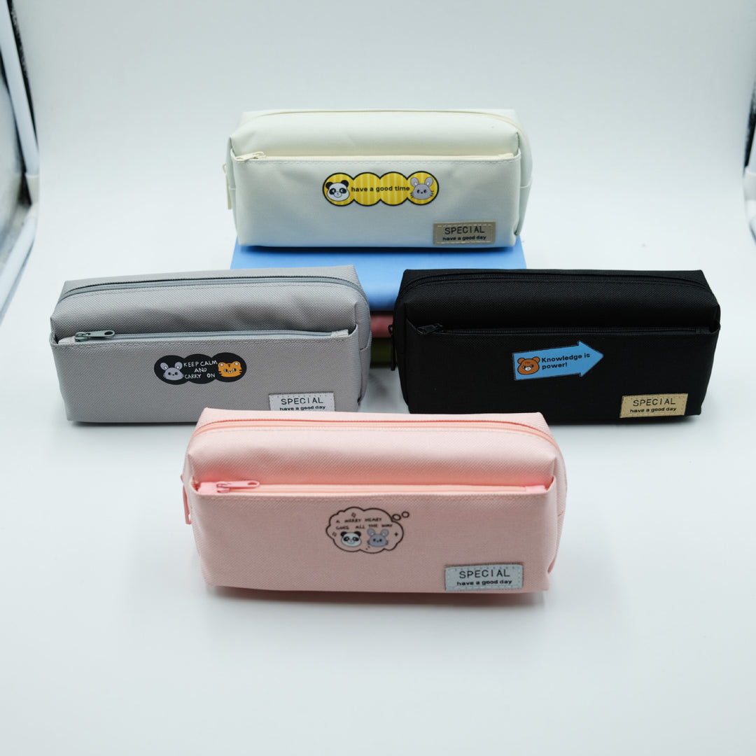 Fun Character Multi-Zipper Pencil Case