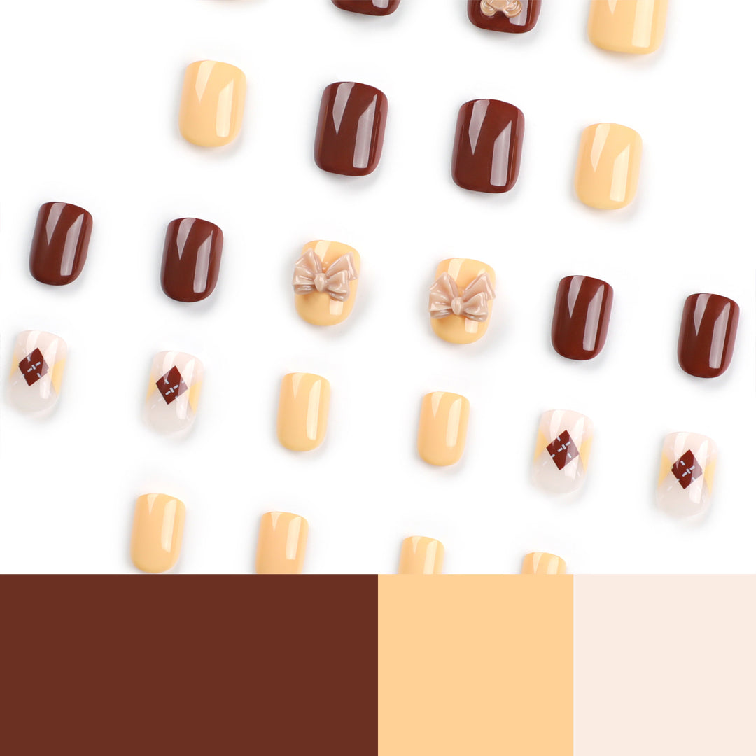 Artful nail extensions in modern design with flower accents Kalsten