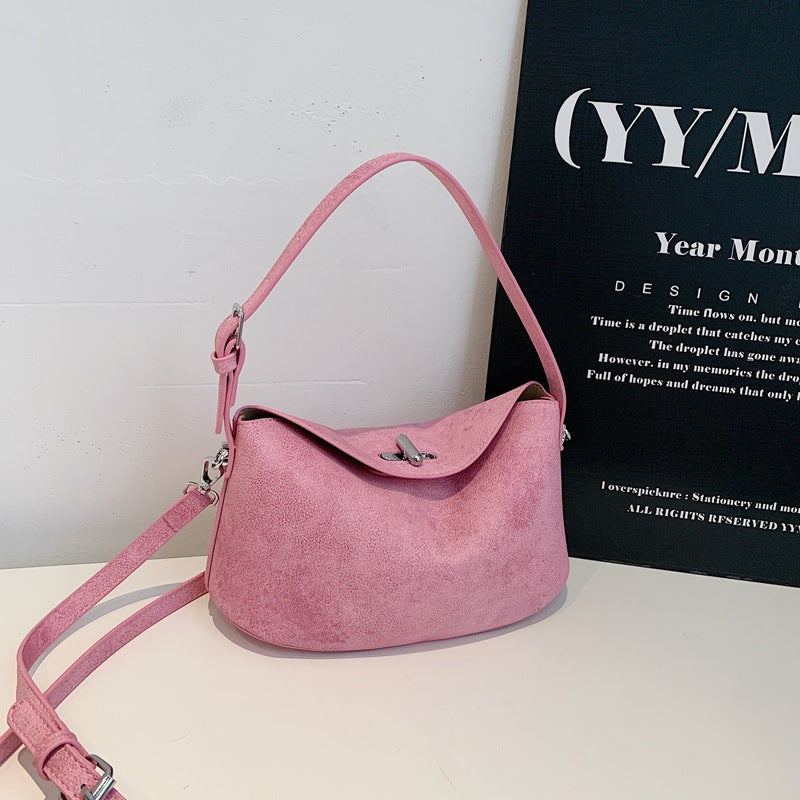 Elegant Soft-Suede Shoulder Bag Kalsten