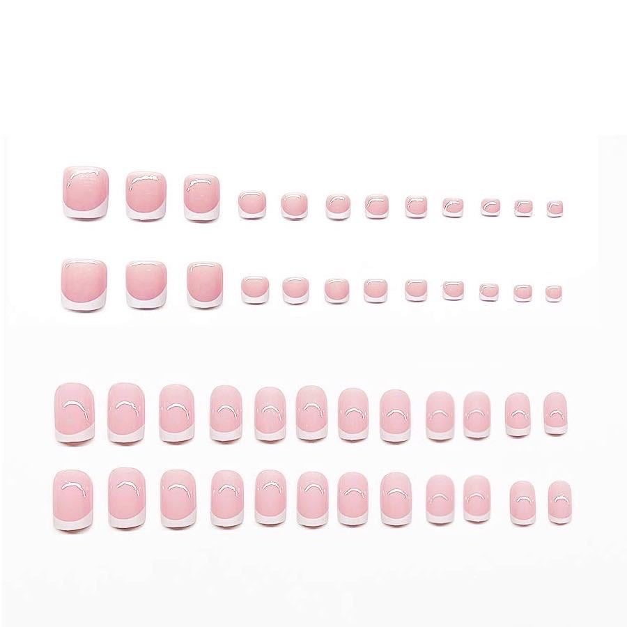 Elegant French Tip Press-On Nail Set Kalsten