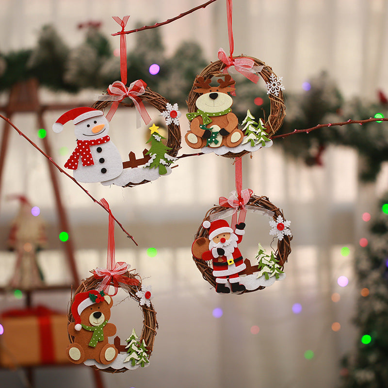 Decorative Christmas wreath with reindeer motif Kalsten