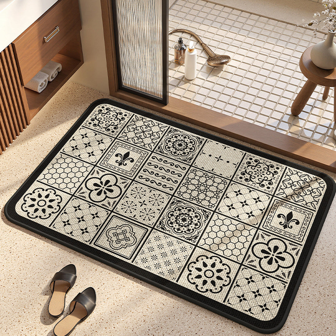 Vintage Floral Pattern Area Rug