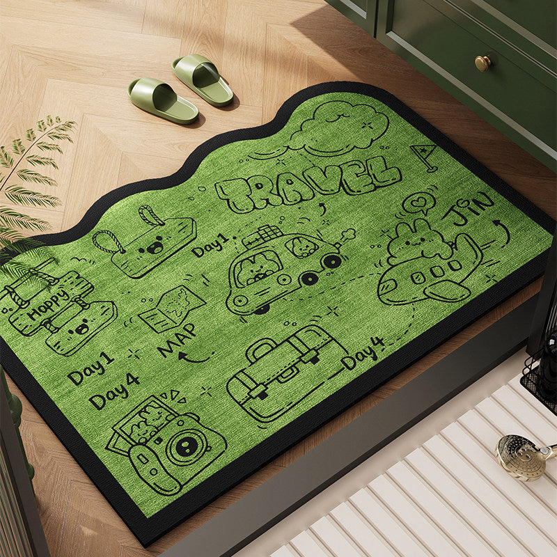 Travel-Themed Decorative Area Mat