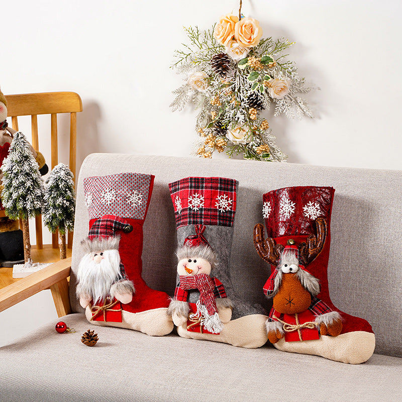 Festive Christmas stocking with reindeer motif Kalsten