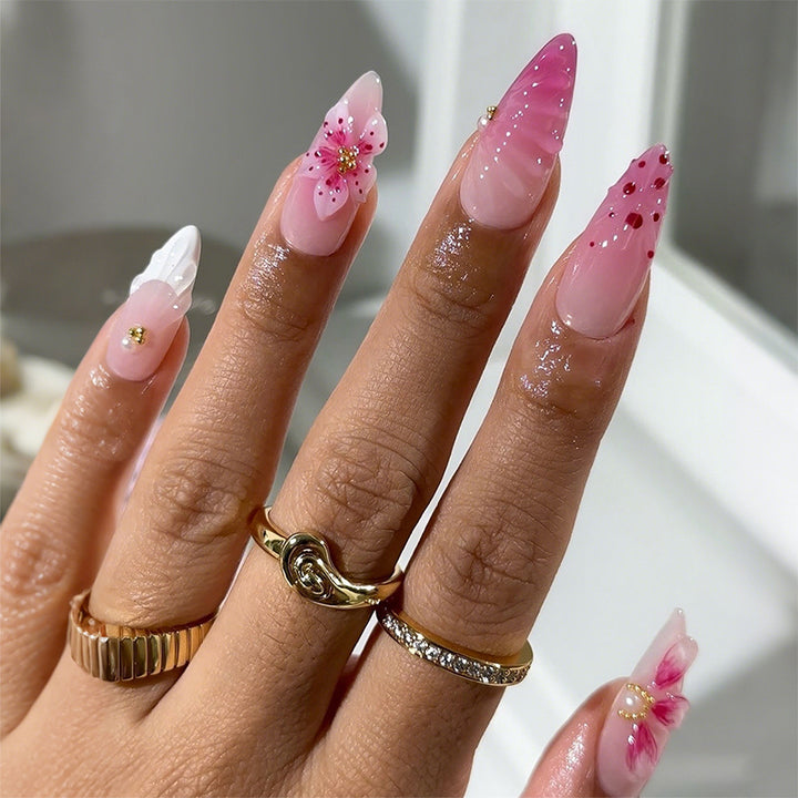 Artistic Floral Press-On Nails kalsten 1788495873
