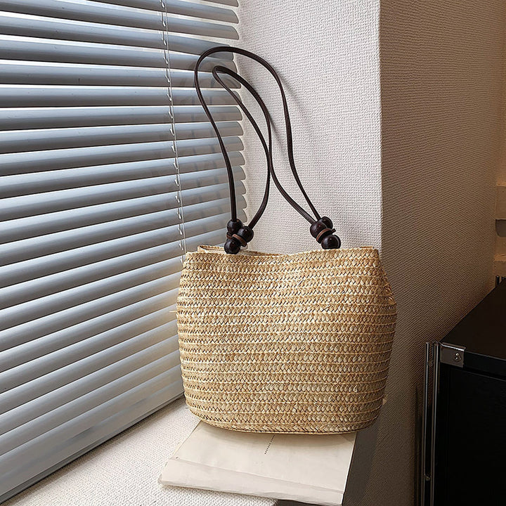 Elegant Braided Bag with Leather Details Kalsten