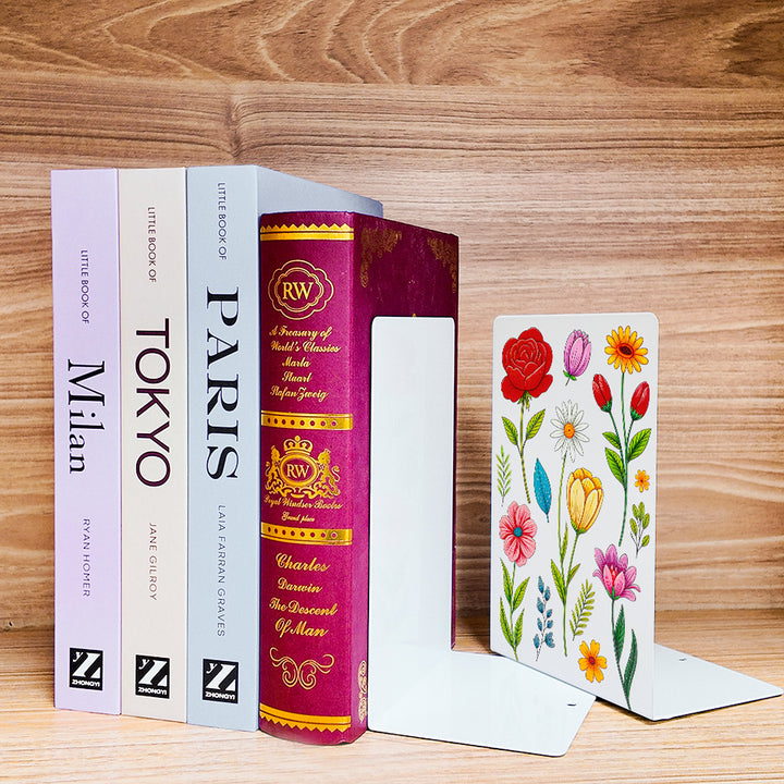 Elegant Floral Decorative Bookends