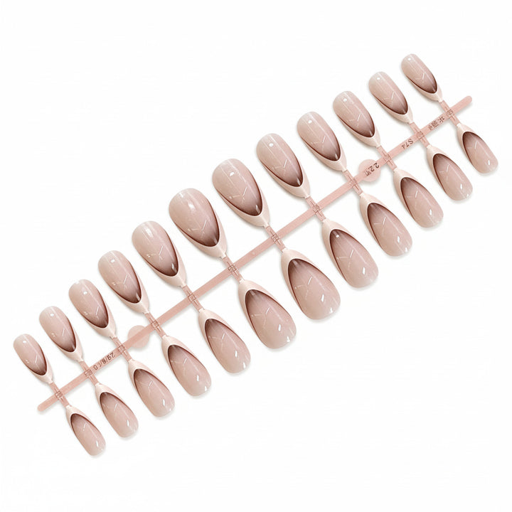 French Tip Almond-Shaped Press-On Nails Kalsten