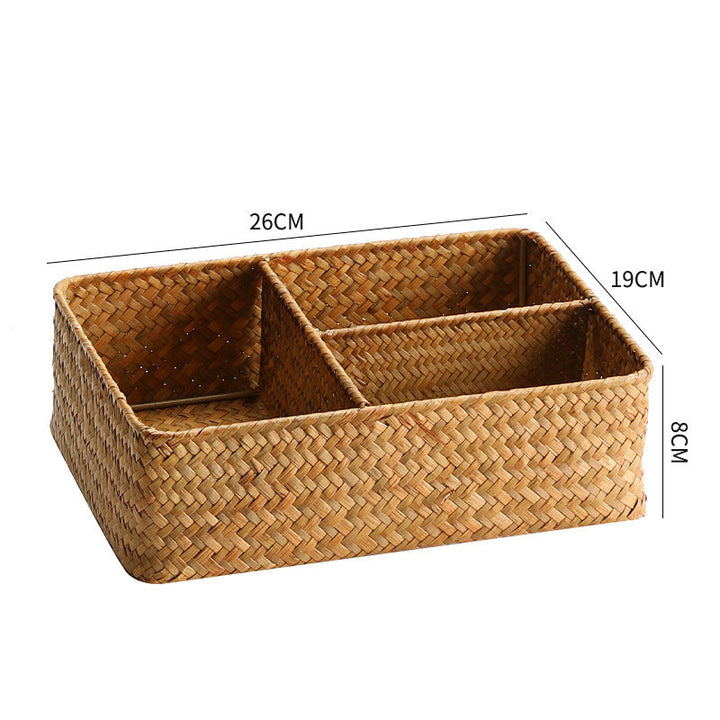 Woven Multi-Compartment Storage Basket Kalsten