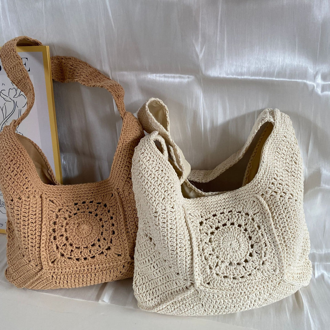 Hand-knotted shoulder bag with unique pattern Kalsten