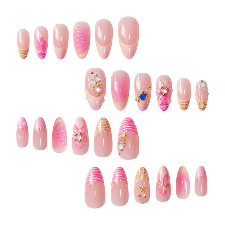 3D Floral Accented Press-On Nail Art Kalsten