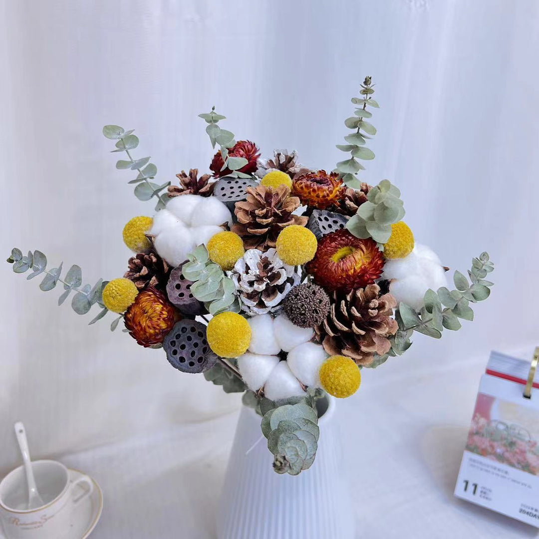 Dried Floral Cotton Arrangement