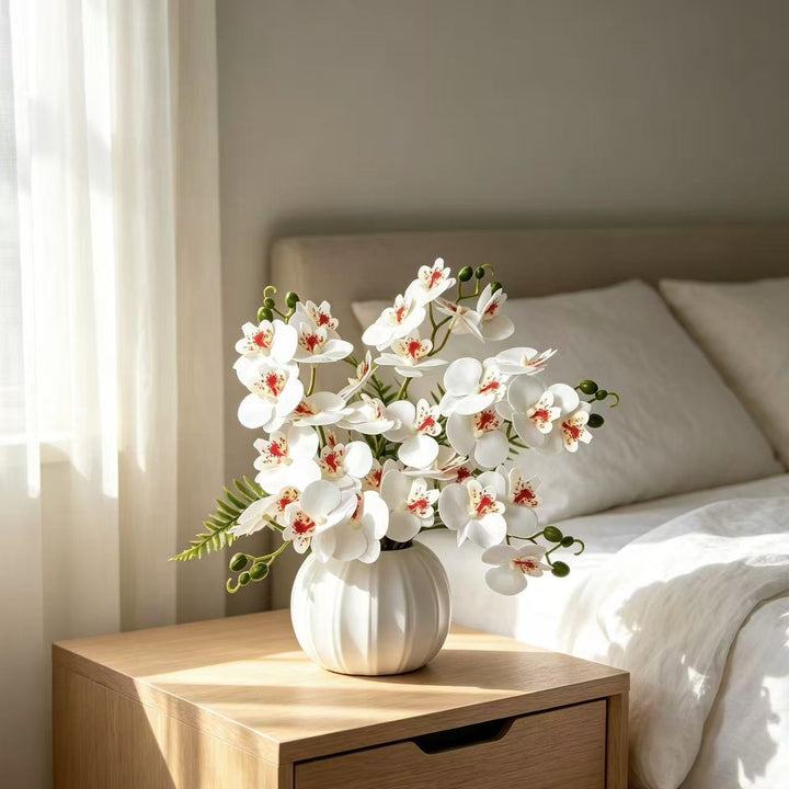 Lifelike Decorative Orchid Arrangement for Home Decor