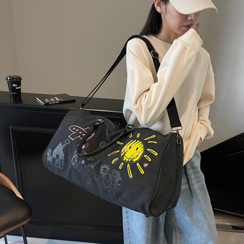 Playful Graphic Weekend Duffle Bag Kalsten