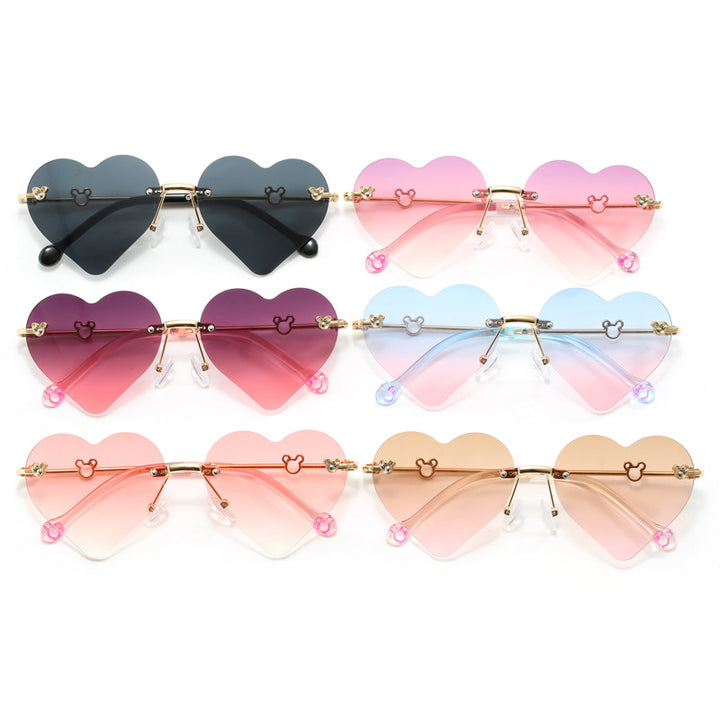 Women's Heart-Shaped Sunglasses with Mirrored Lenses Kalsten