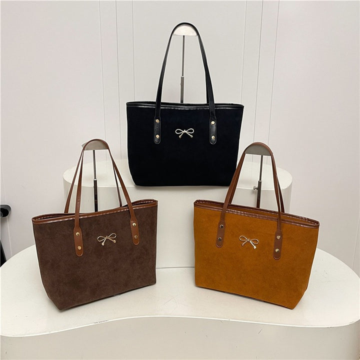 WoElegant Suede Handheld Tote Bag Kalsten