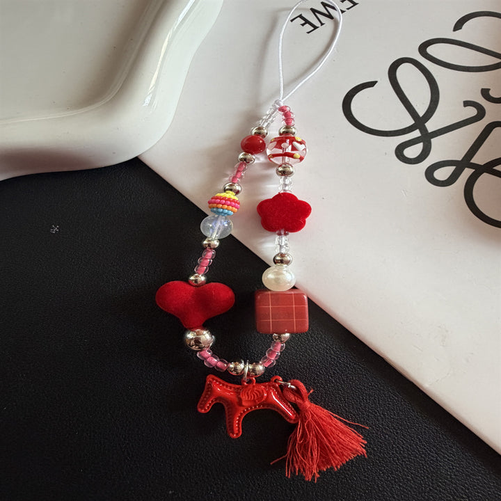 Beaded Charm Phone Lanyard Kalsten