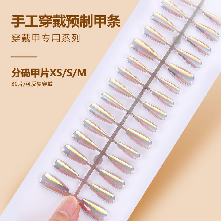 Premium Long Stiletto Press-On Nails with Iridescent Finish Kalsten