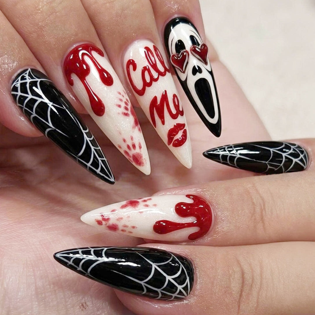 Artificial nail set with Halloween theme and fascinating designs Kalsten
