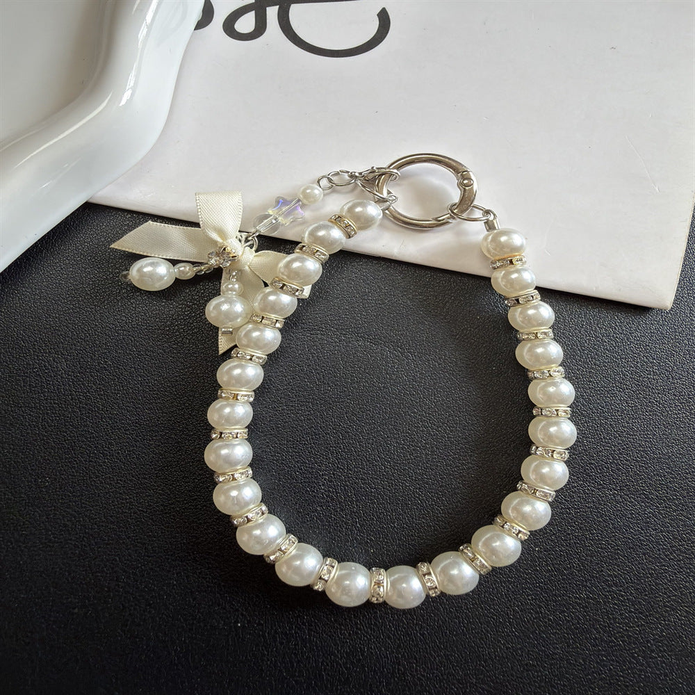 Elegant Pearled Charm Keychain Kalsten
