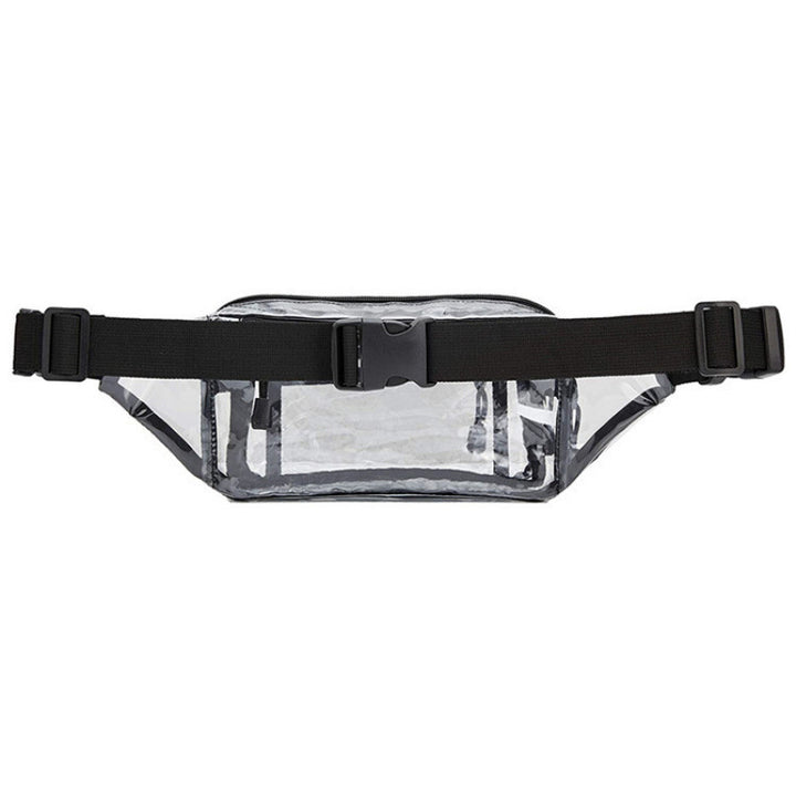 Transparent belt bag with multiple zippered compartments Kalsten