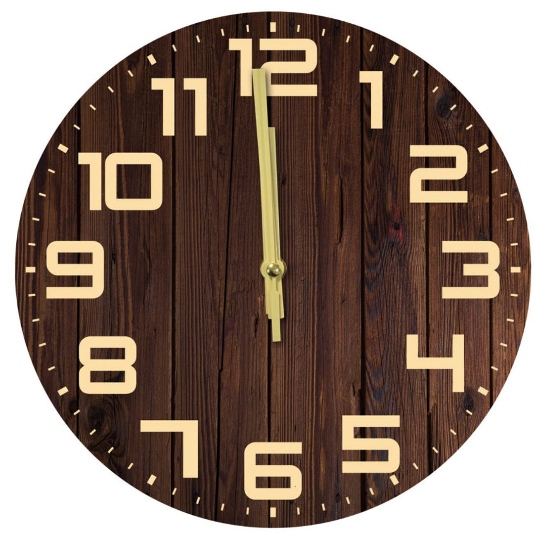 Wall clock in rustic wood design Kalsten