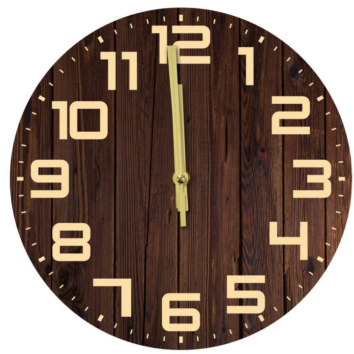 Wall clock in rustic wood design Kalsten
