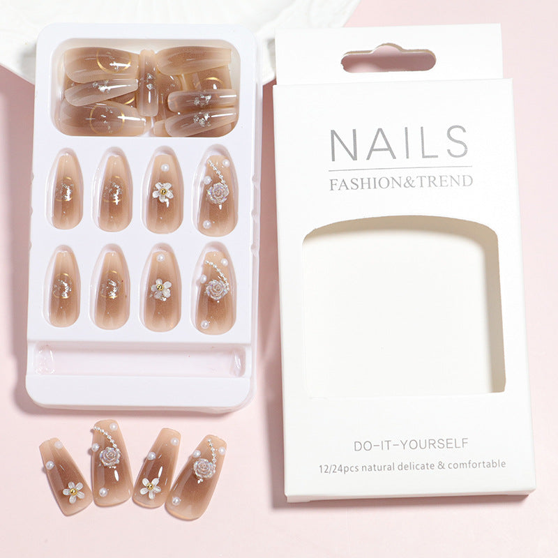 Decorative Press-On Nail Set with 3D Accents Kalsten