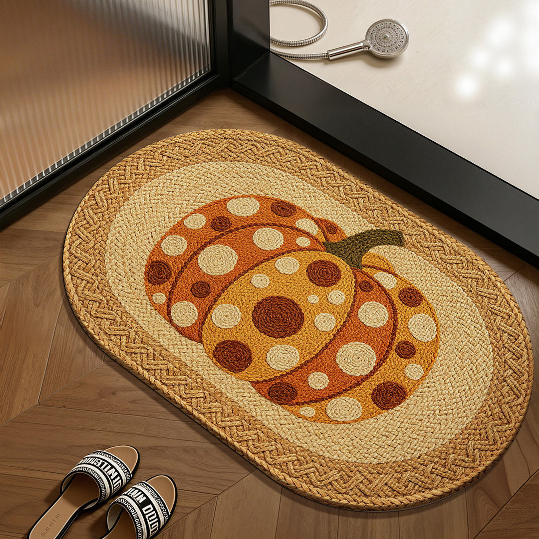 Decorative Pumpkin-Themed Area Mat