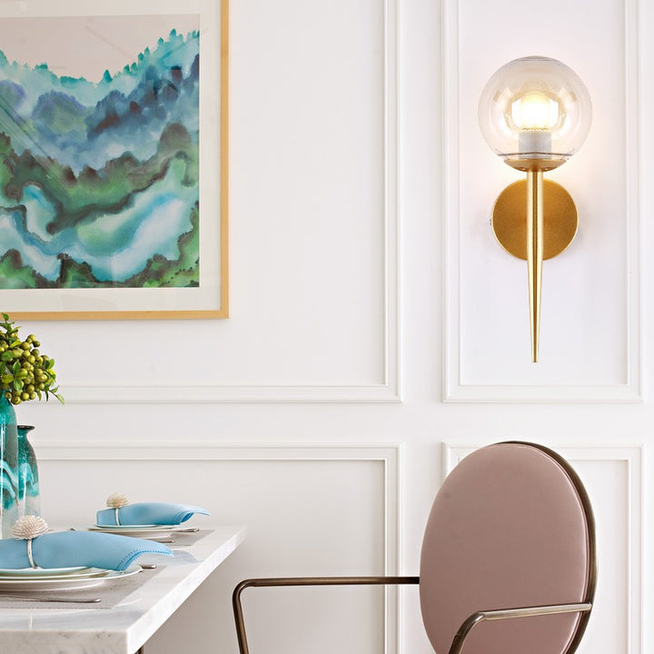 Contemporary Glass Globe Wall Sconce