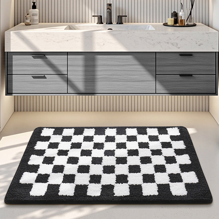 Plush Decorative Bathroom Area Mat