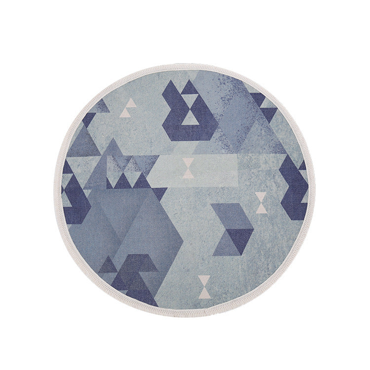 Round Decorative Living Room Carpet with Modern Geometric Pattern Kalsten