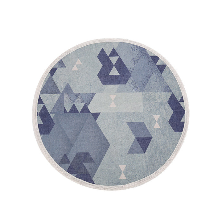Round Decorative Living Room Carpet with Modern Geometric Pattern Kalsten