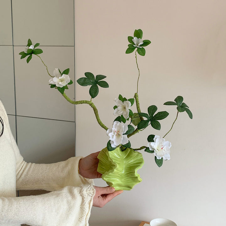 Artificial Azalea Flower Arrangement Vase