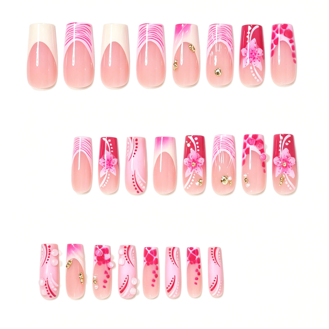 Artistic Decorated Press-On Nail Set Kalsten