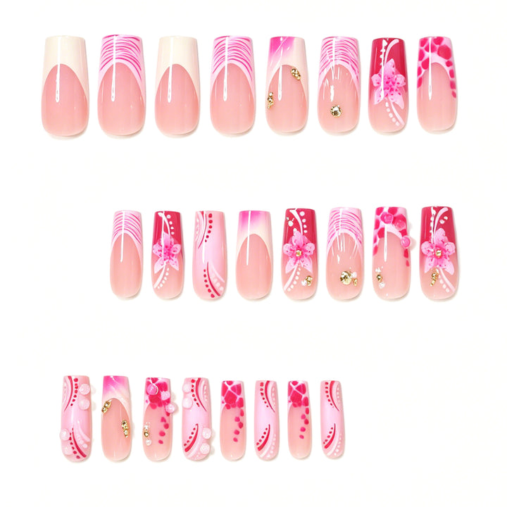 Artistic Decorated Press-On Nail Set Kalsten