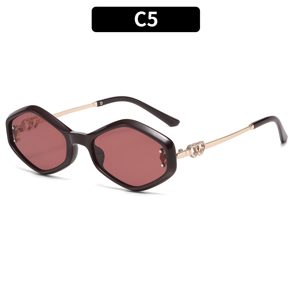 Chic Oversized Hexagonal Sunglasses