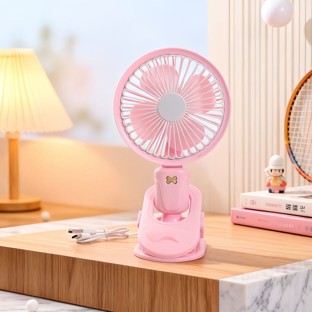 Women's Portable USB Table Fan with Flexible Clamping System Kalsten