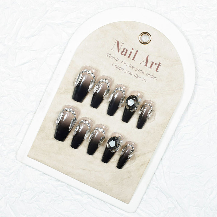 Luxury Crystal-Embellished Press-On Nail Extensions Kalsten