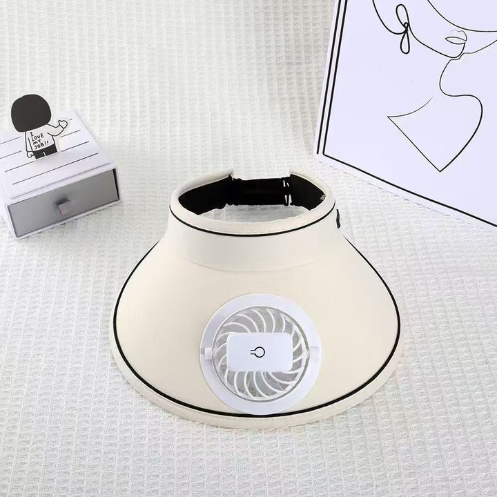visor with detachable USB fan, adjustable headband and breathable UV protection Kalsten