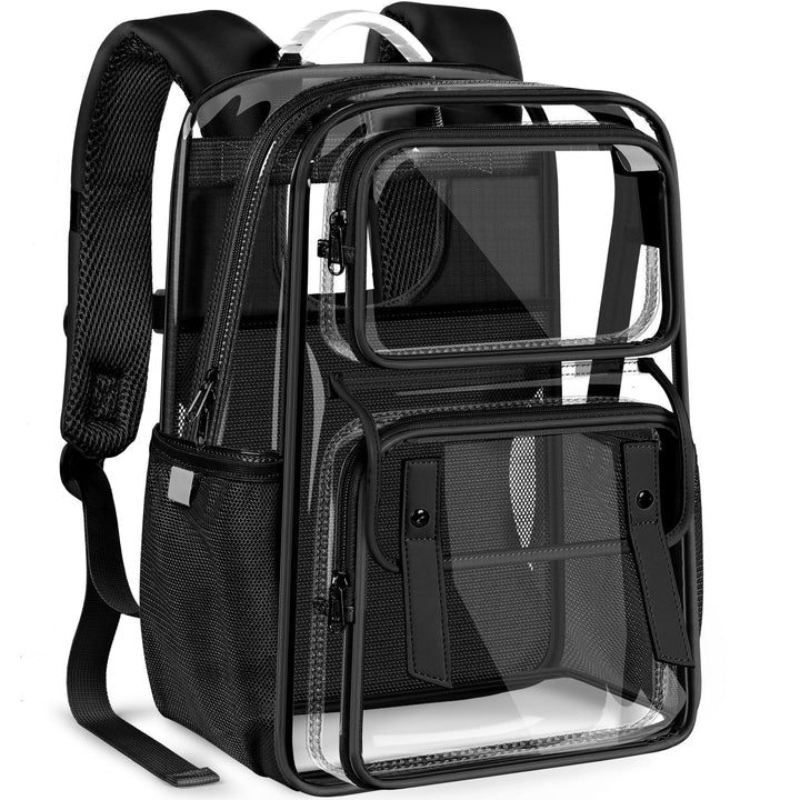Unisex transparent backpack with multiple compartments and breathable design Kalsten